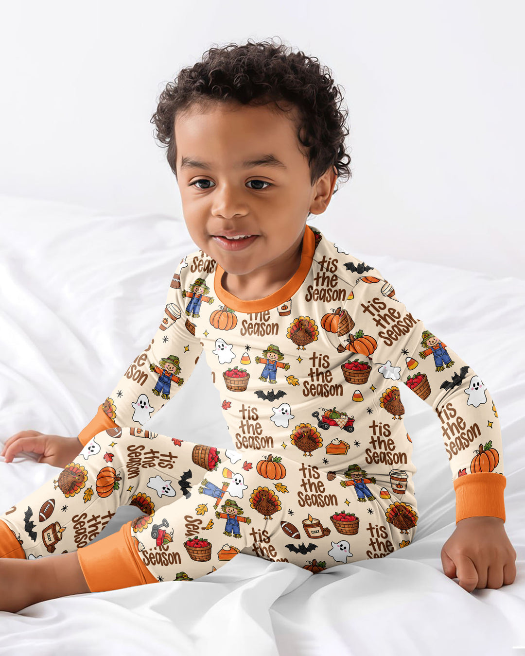 Fall Tis the Season Bamboo Two Piece Long Sleeve Pajama Set