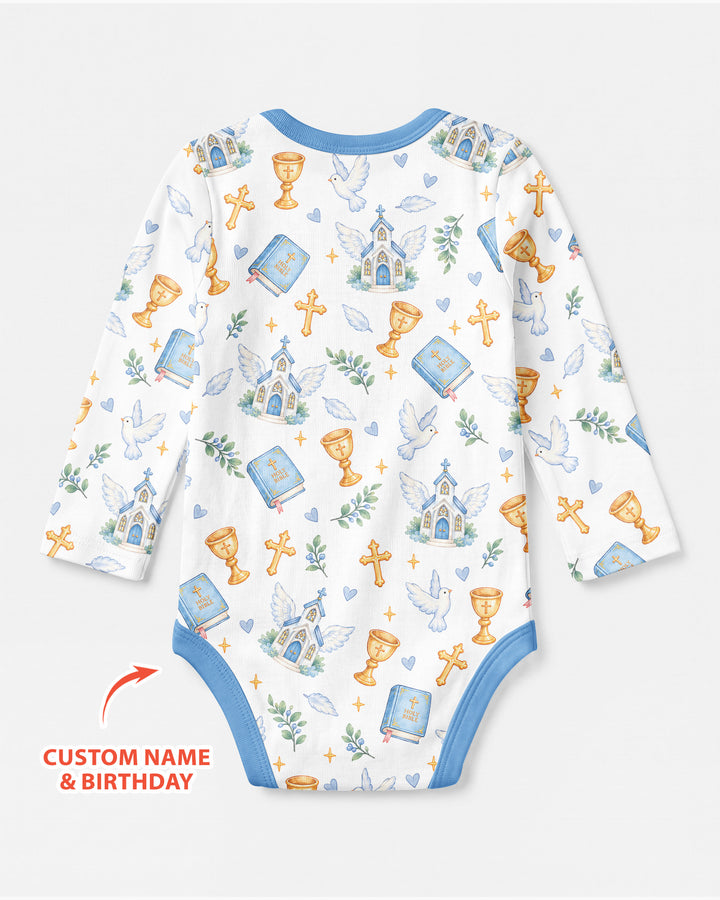 Personalized When I Wake Up It Will Be My Christening Day Bamboo Bodysuit