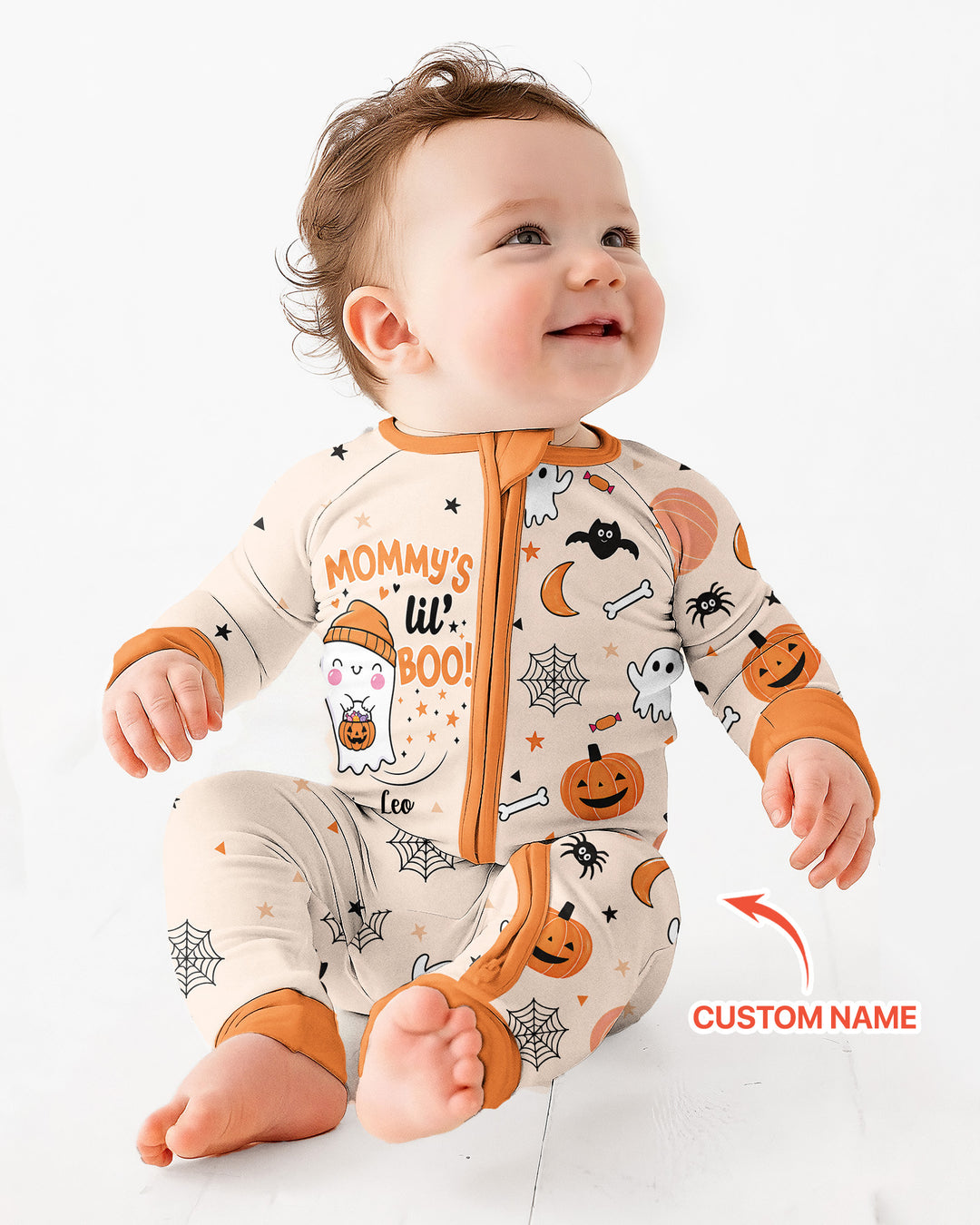 Custom Name Mommy's Lil' Boo Bamboo Convertible Zippy
