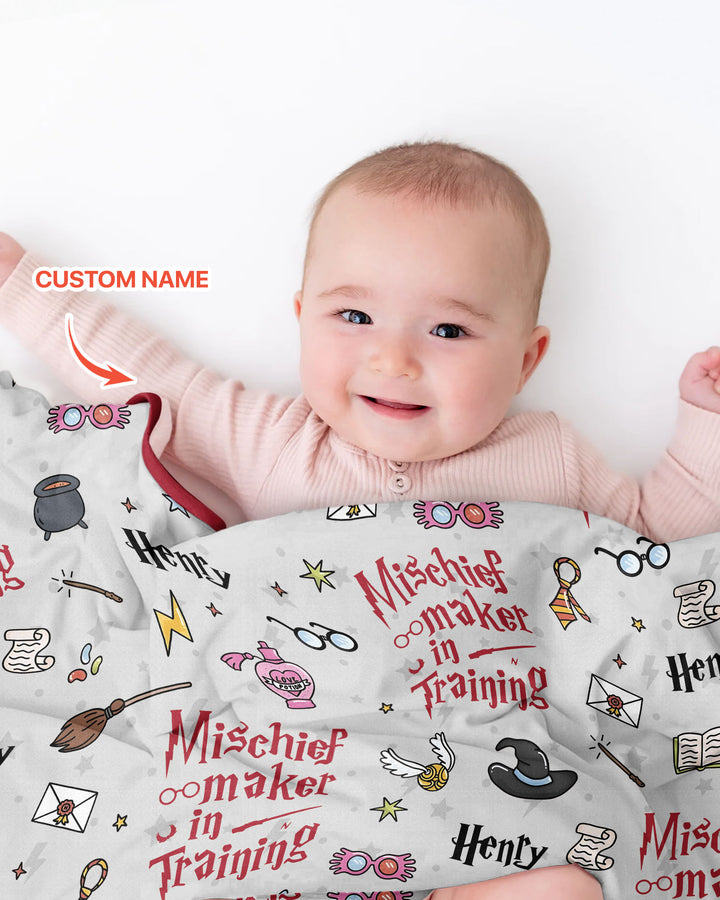 Custom Name Mischief Maker In Training Bamboo Blanket