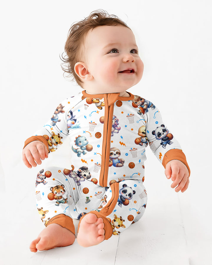 Cartoon Basketball Animals Bamboo Convertible Zippy