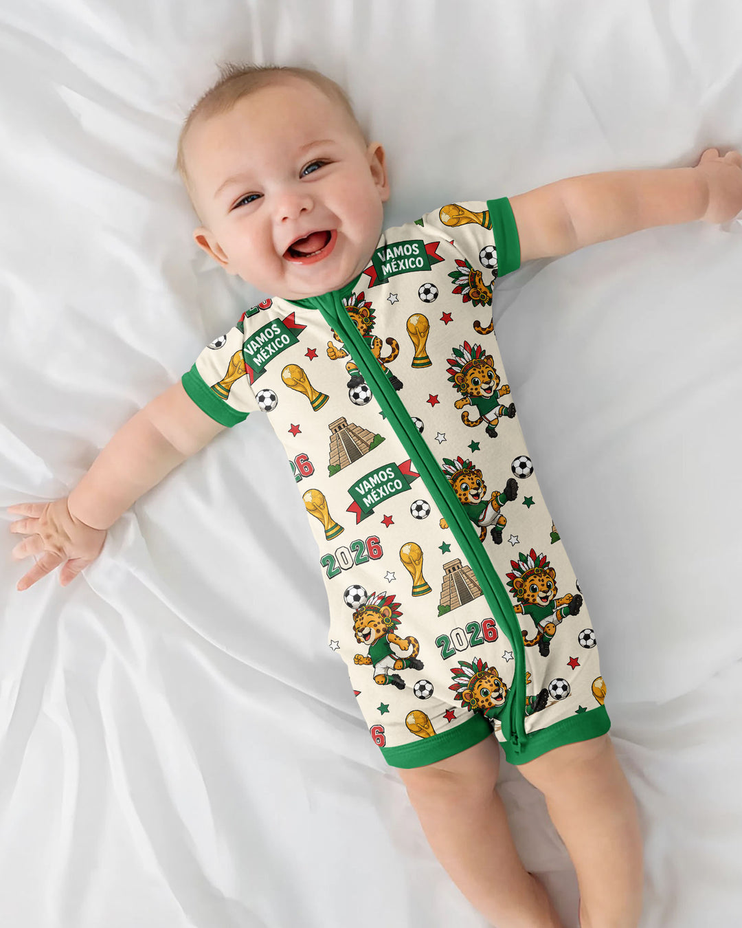 Jaguar 2026 Vamos Mexico Family Matching Bamboo Shorty Zippy