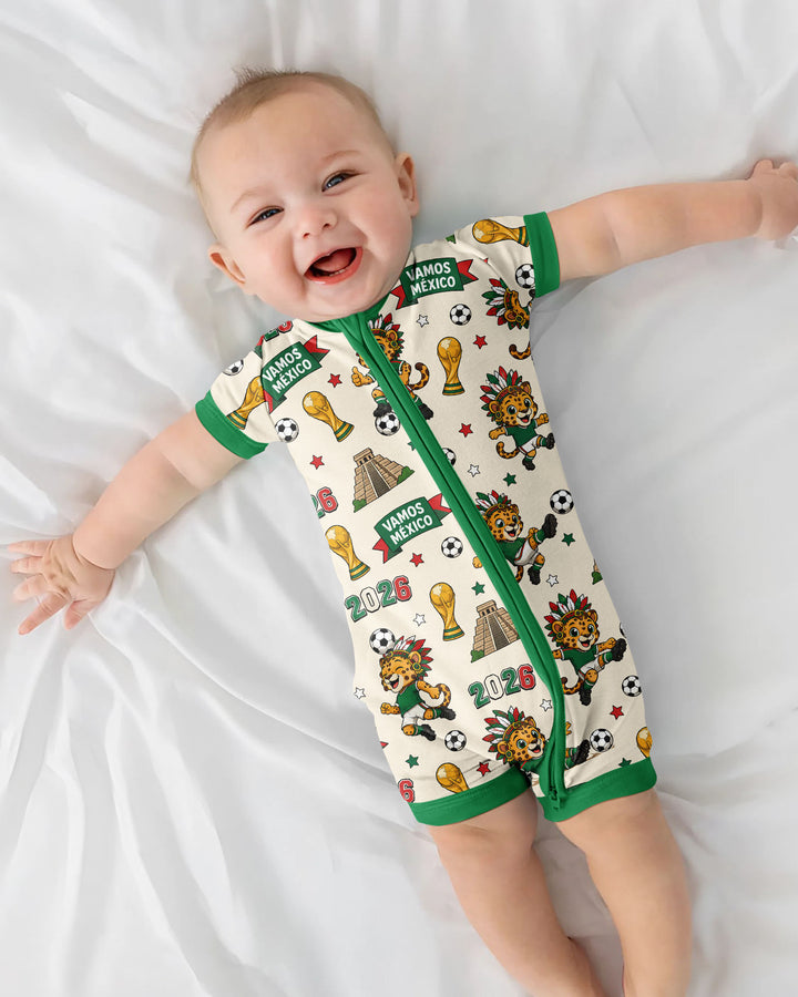 Jaguar 2026 Vamos Mexico Family Matching Bamboo Shorty Zippy