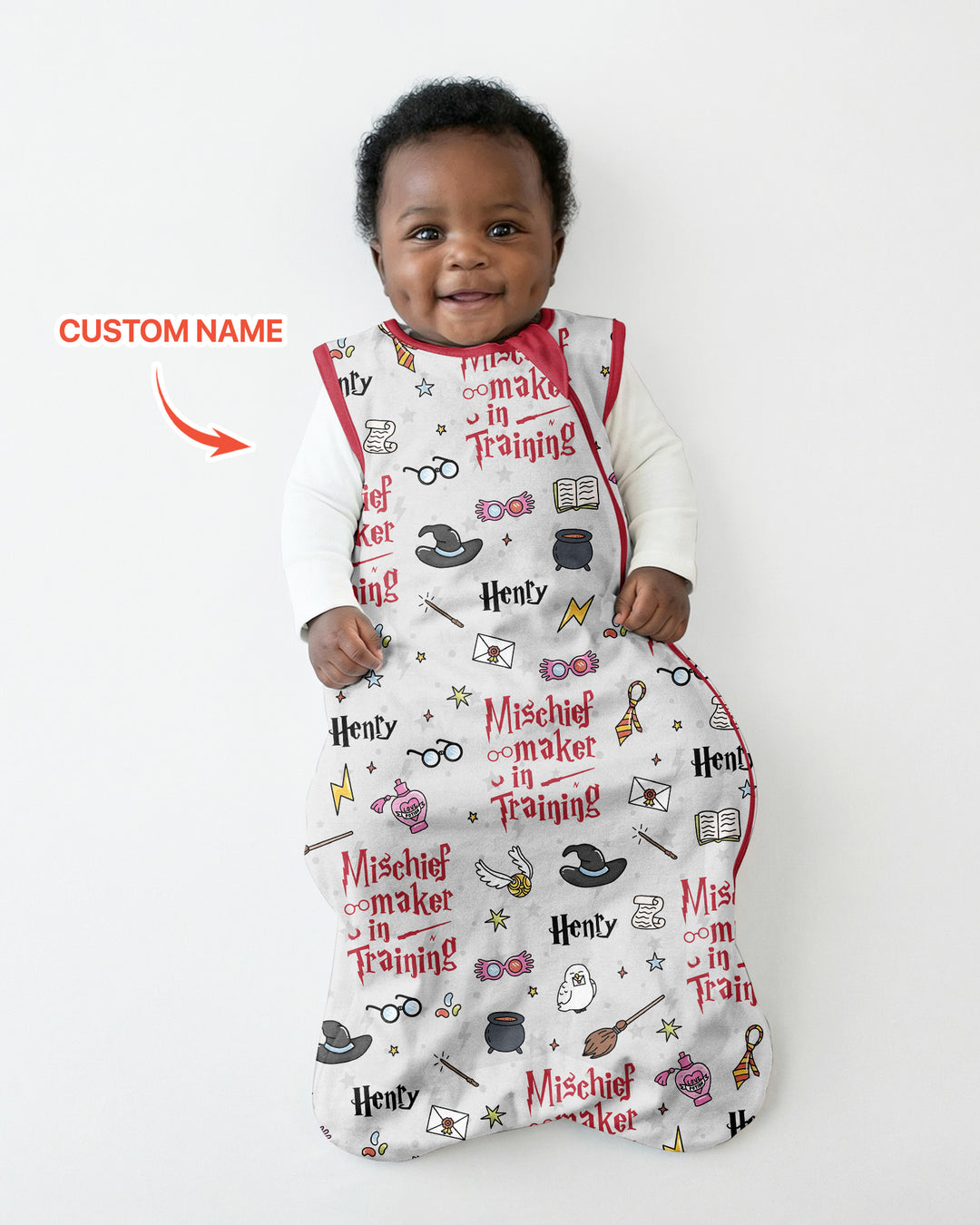 Custom Name Mischief Maker In Training Bamboo Sleep Bag
