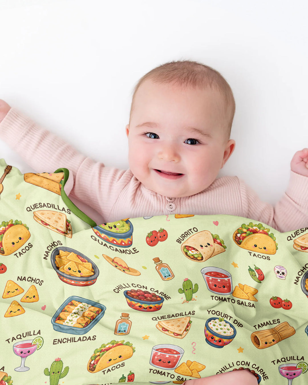 Kawaii Mexican Food Bamboo Blanket