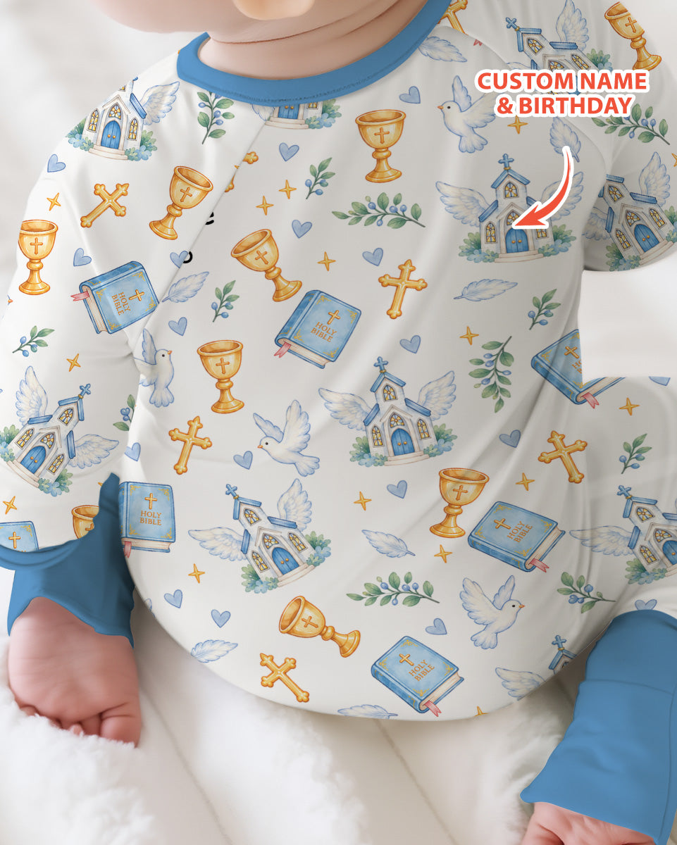 Personalized When I Wake Up It Will Be My Christening Day Bamboo Convertible Zippy