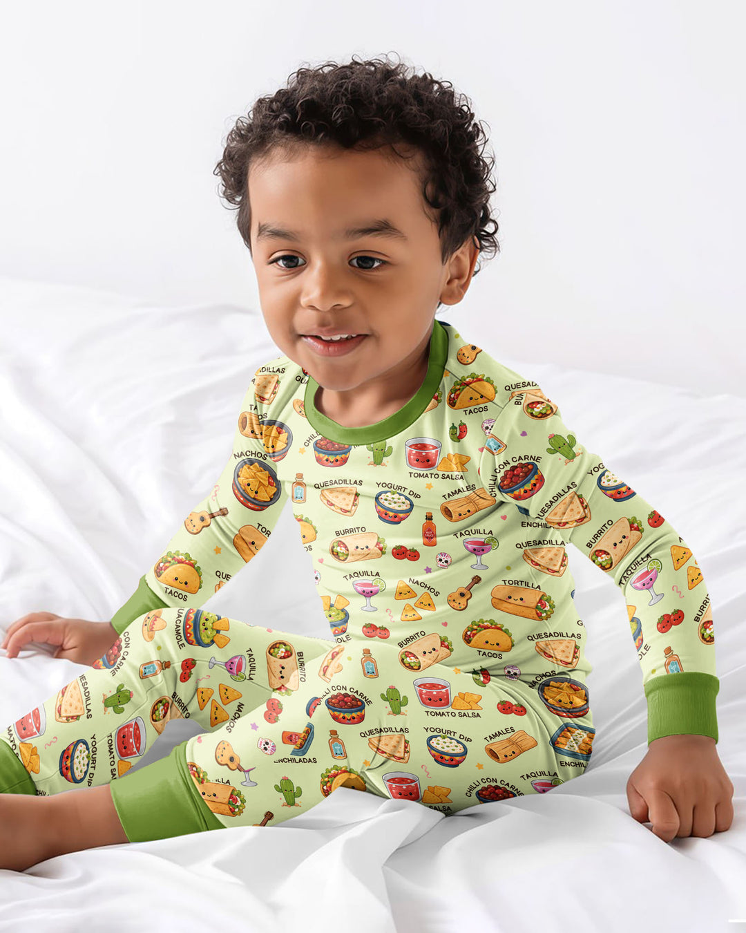 Template Bamboo Two Piece Long Sleeve Pyjamas Set