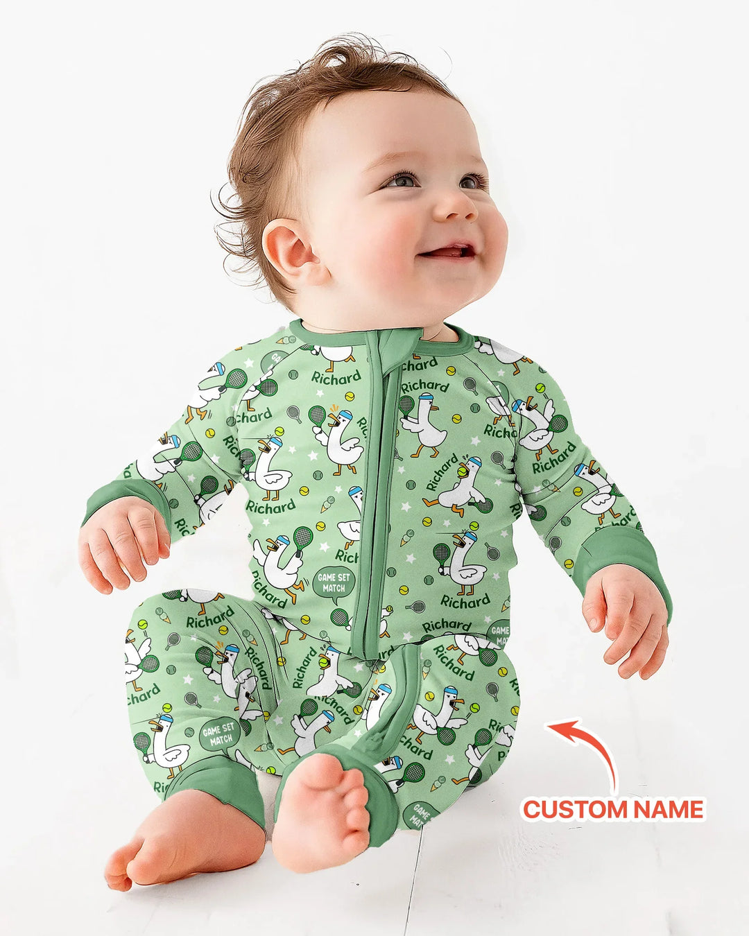 Silly Goose Playing Tennis Bamboo Convertible Zippy