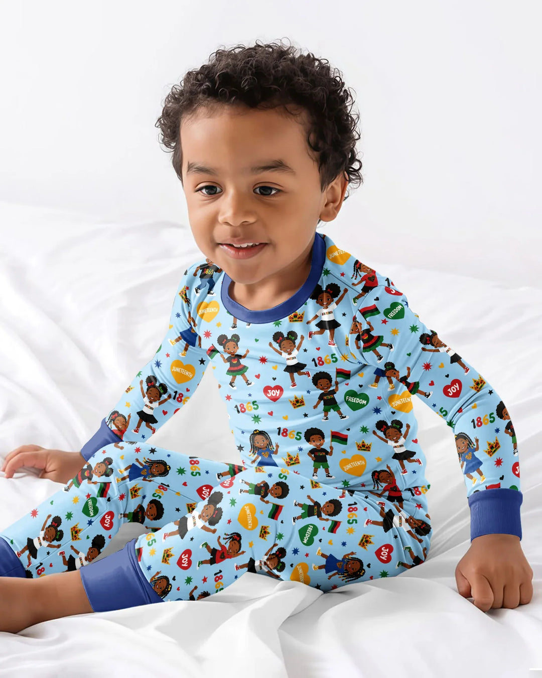Celebrate Juneteenth Freedom Bamboo Two Piece Long Sleeve Pajama Set