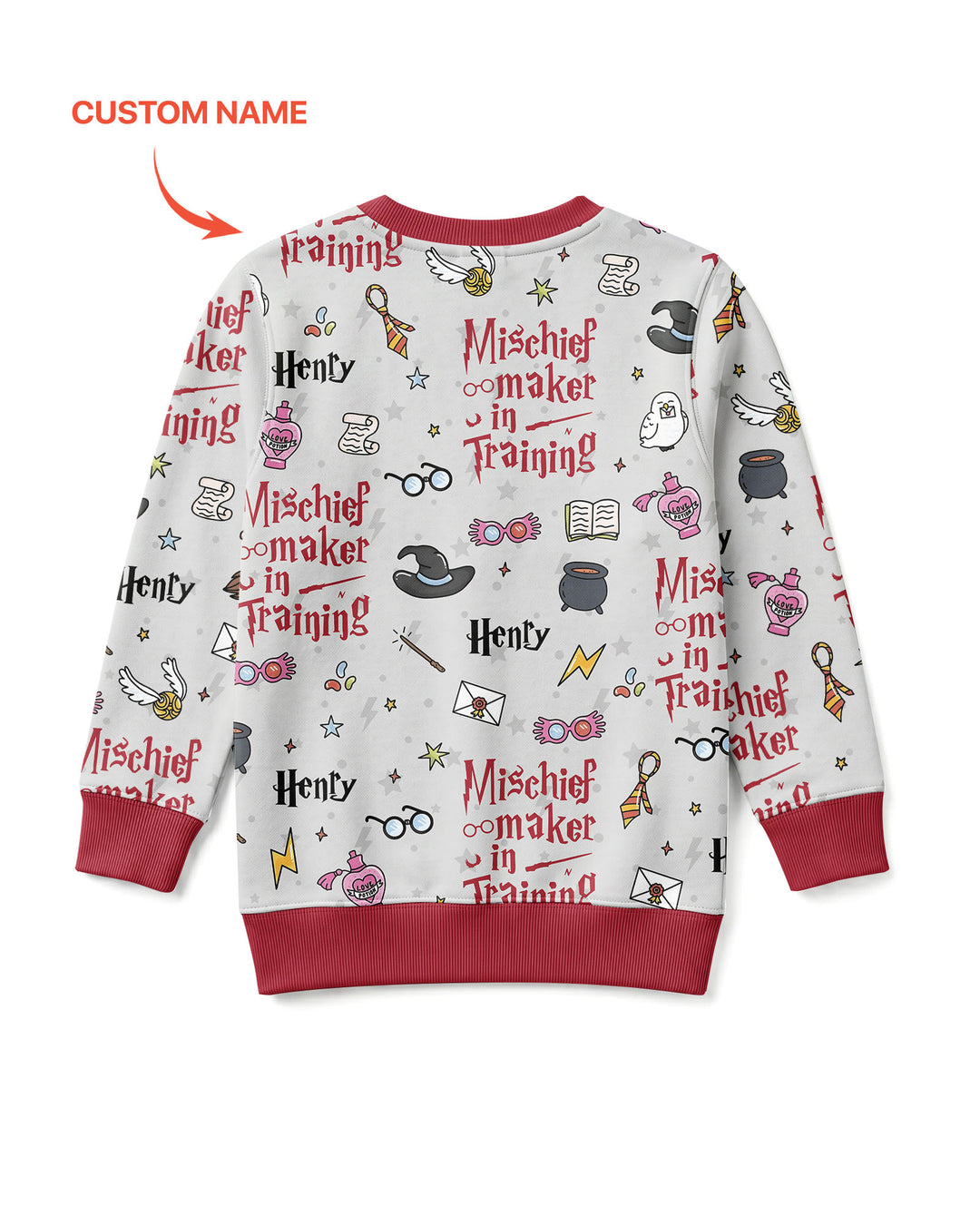 Custom Name Mischief Maker In Training Bamboo Crewneck Sweatshirt