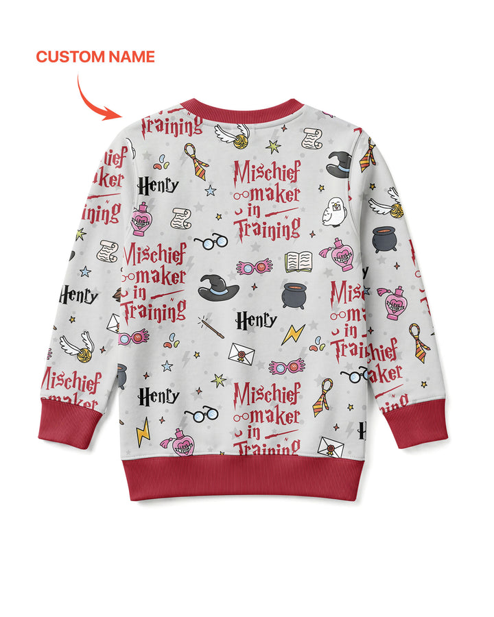 Custom Name Mischief Maker In Training Bamboo Crewneck Sweatshirt