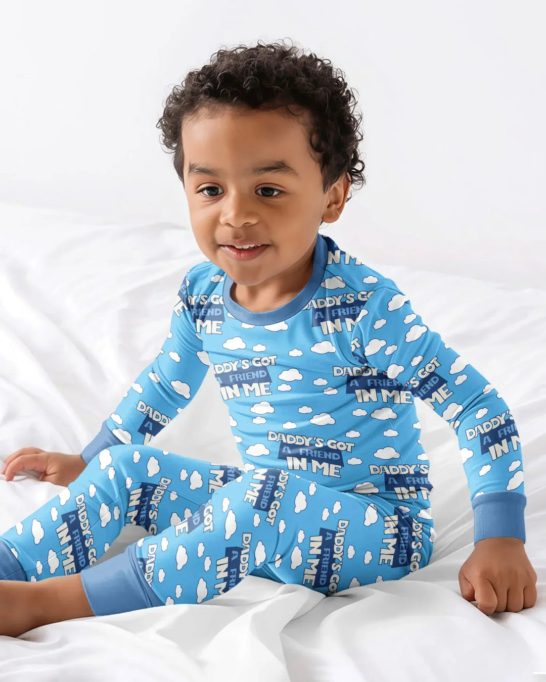 Daddy's Got A Friend In Me Bamboo Two Piece Long Sleeve Pajama Set