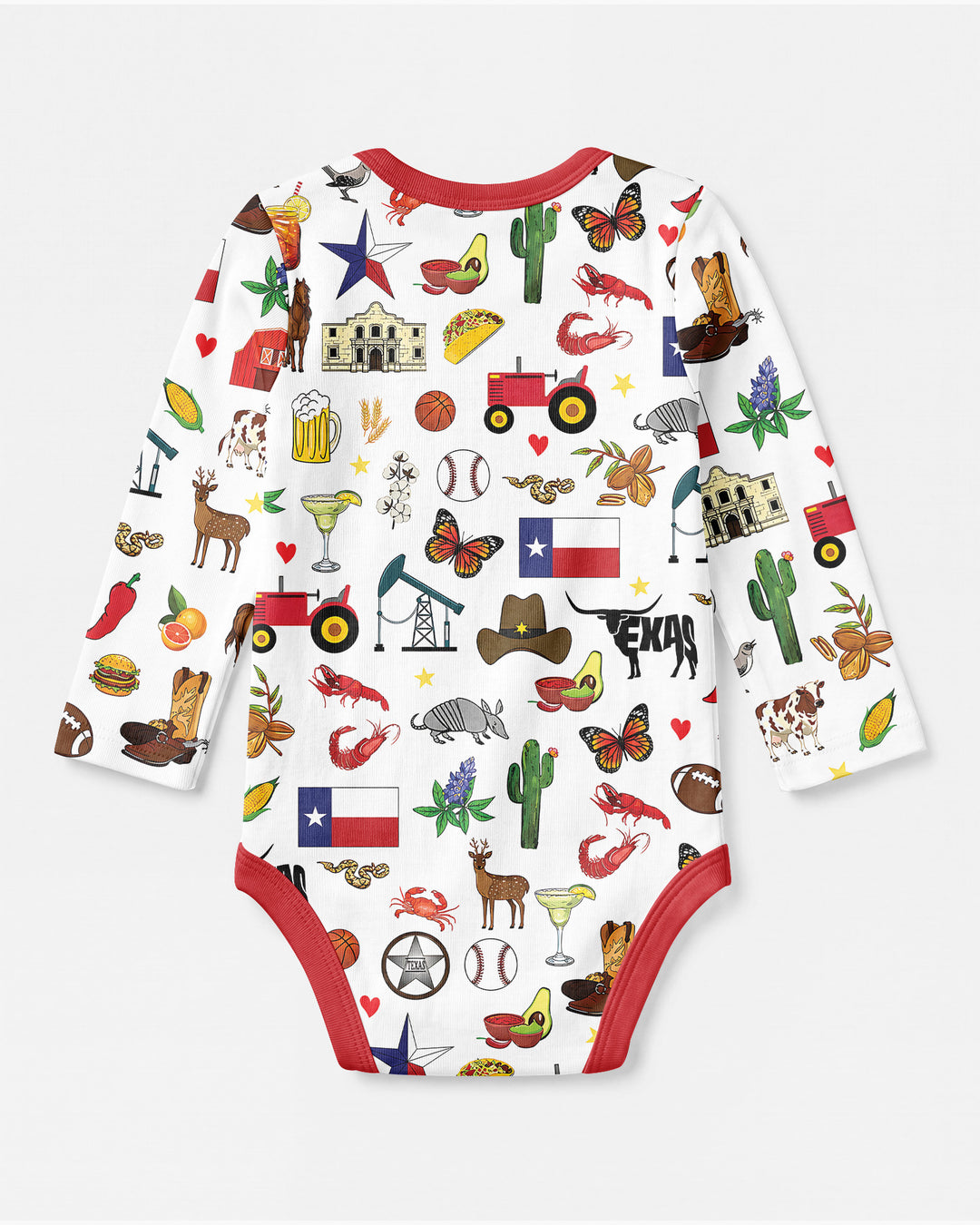 Texas Map  Bamboo Bodysuit