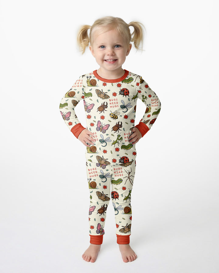 Bugs Need Hug Bamboo Two Piece Long Sleeve Pajama Set