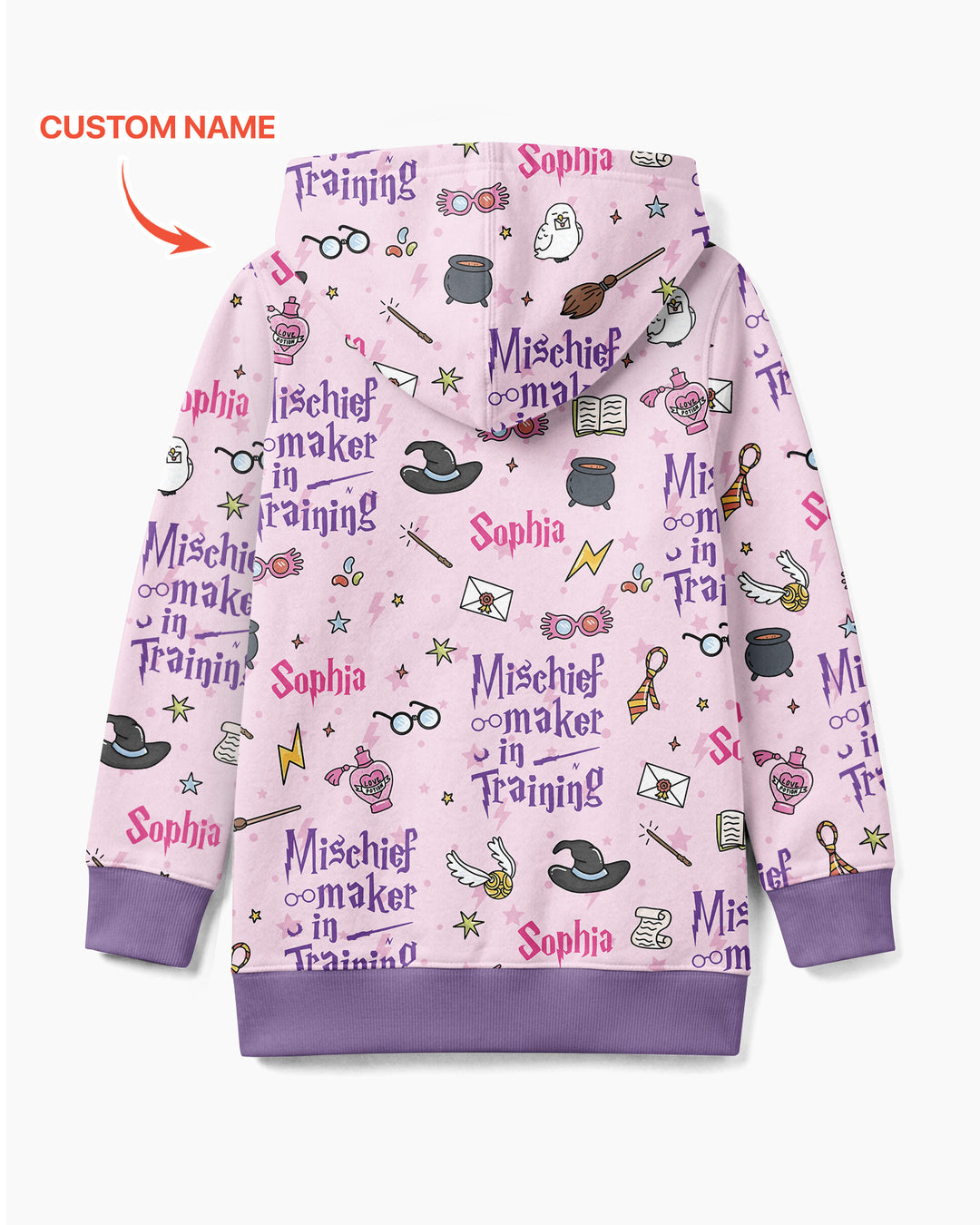 Custom Name Mischief Maker In Training Bamboo Zip Hoodie