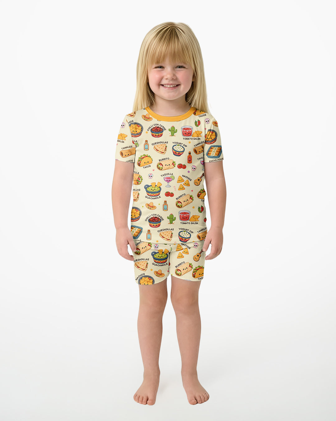 Template Bamboo Two Piece Short Sleeve Shorts Pyjamas Set