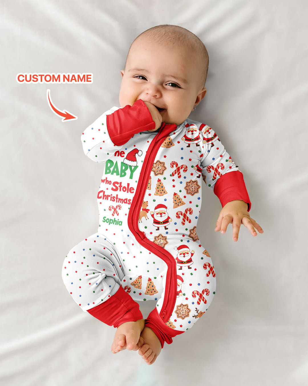 Custom Name The Baby Who Stole Christmas Bamboo Convertible Zippy