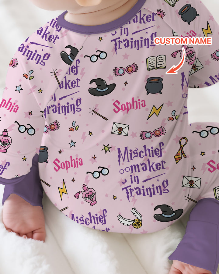 Custom Name Mischief Maker In Training Bamboo Convertible Zippy