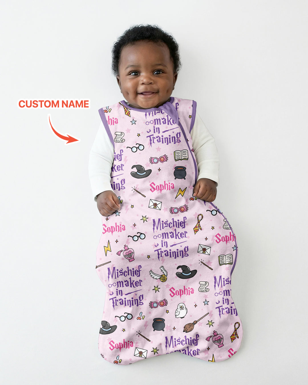 Custom Name Mischief Maker In Training Bamboo Sleep Bag