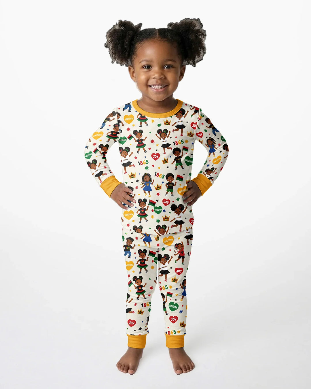 Celebrate Juneteenth Freedom Bamboo Two Piece Long Sleeve Pajama Set