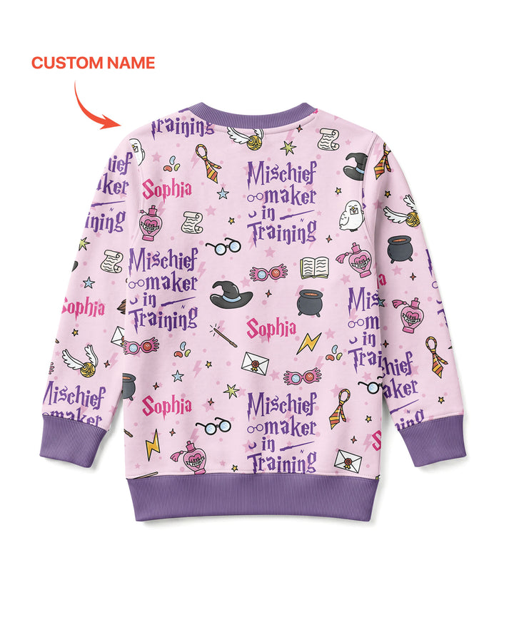 Custom Name Mischief Maker In Training Bamboo Crewneck Sweatshirt