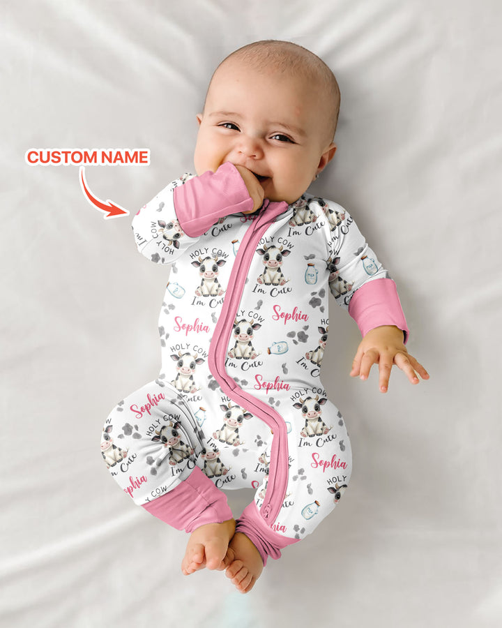 Holy Cow I'm Cute Custom Name Bamboo Convertible Zippy