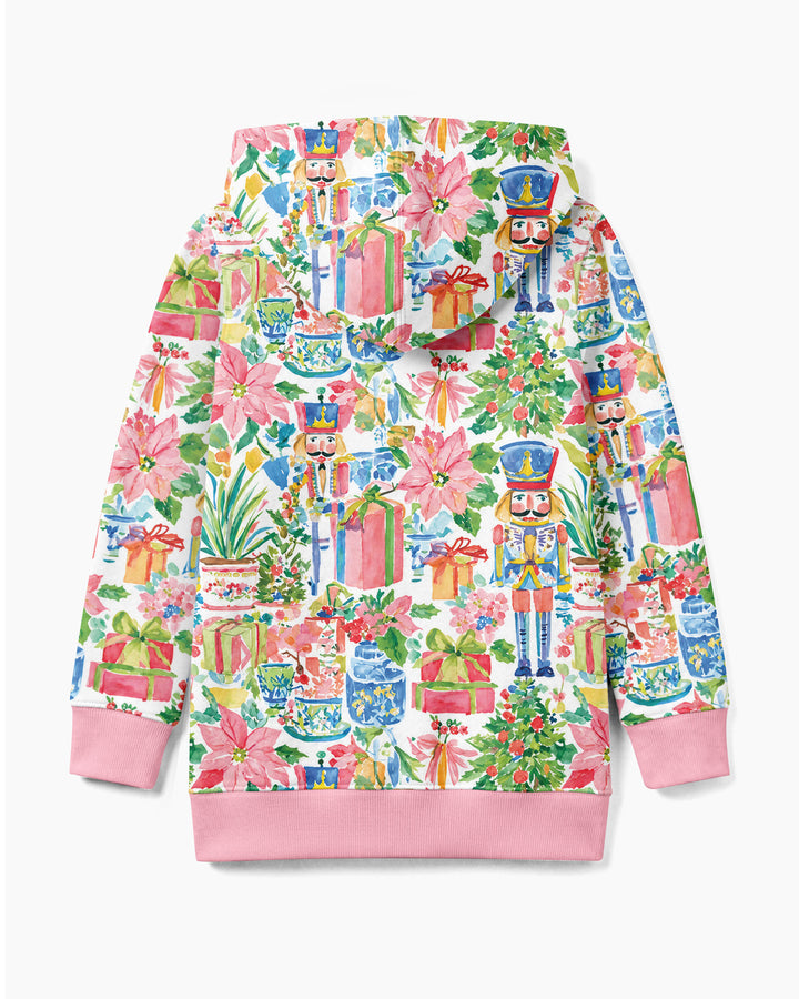 Watercolor Nutcracker Holiday Bamboo Zip Hoodie