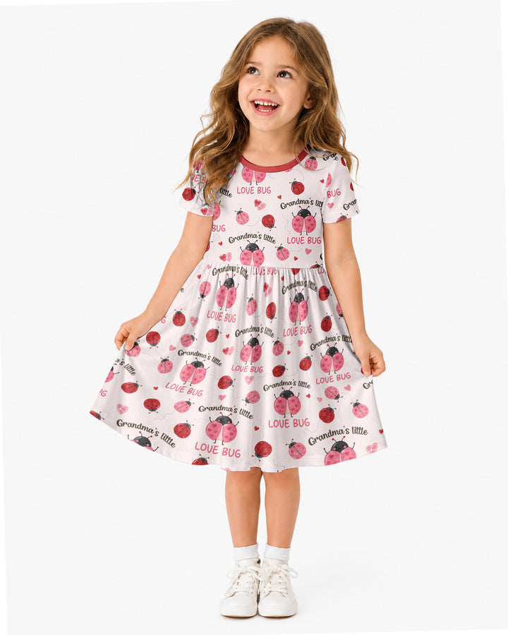 Grandma's Little Love Bug Bamboo Twirl Dress