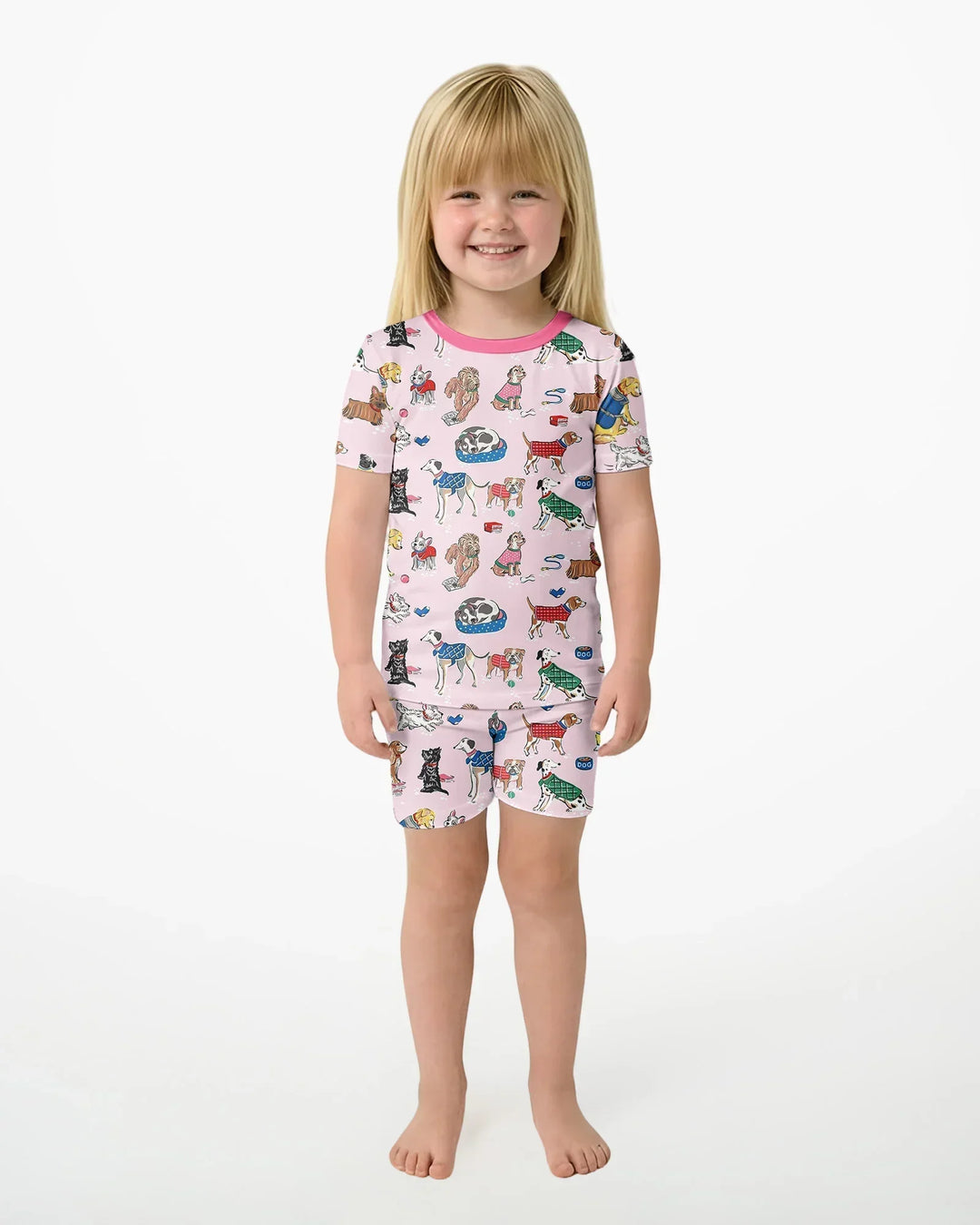Best Bud Bark Family Matching Bamboo Two Piece Short Sleeve Shorts Pajama Set
