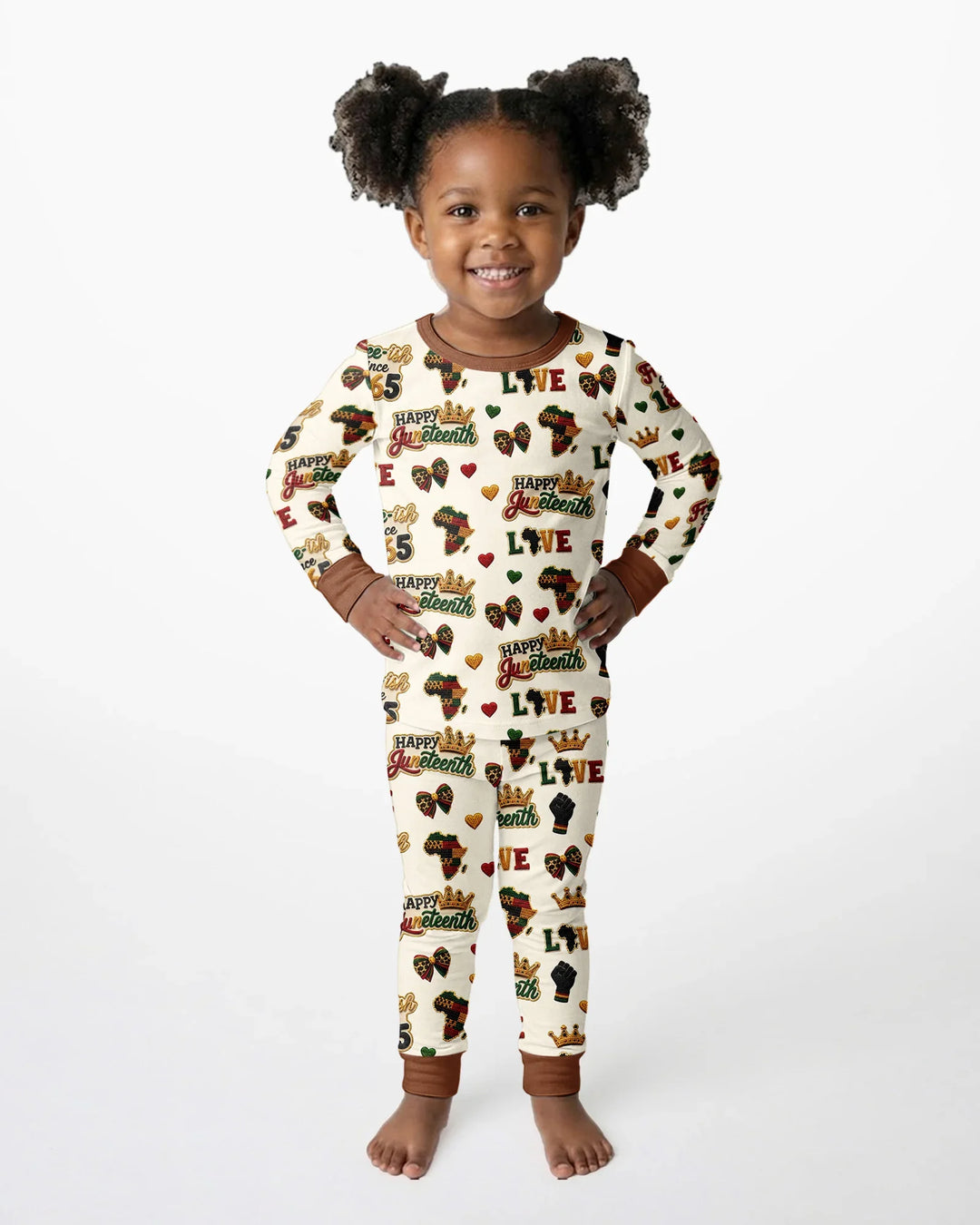 Juneteenth Free-ish Since 1865 Bamboo Two Piece Long Sleeve Pajama Set