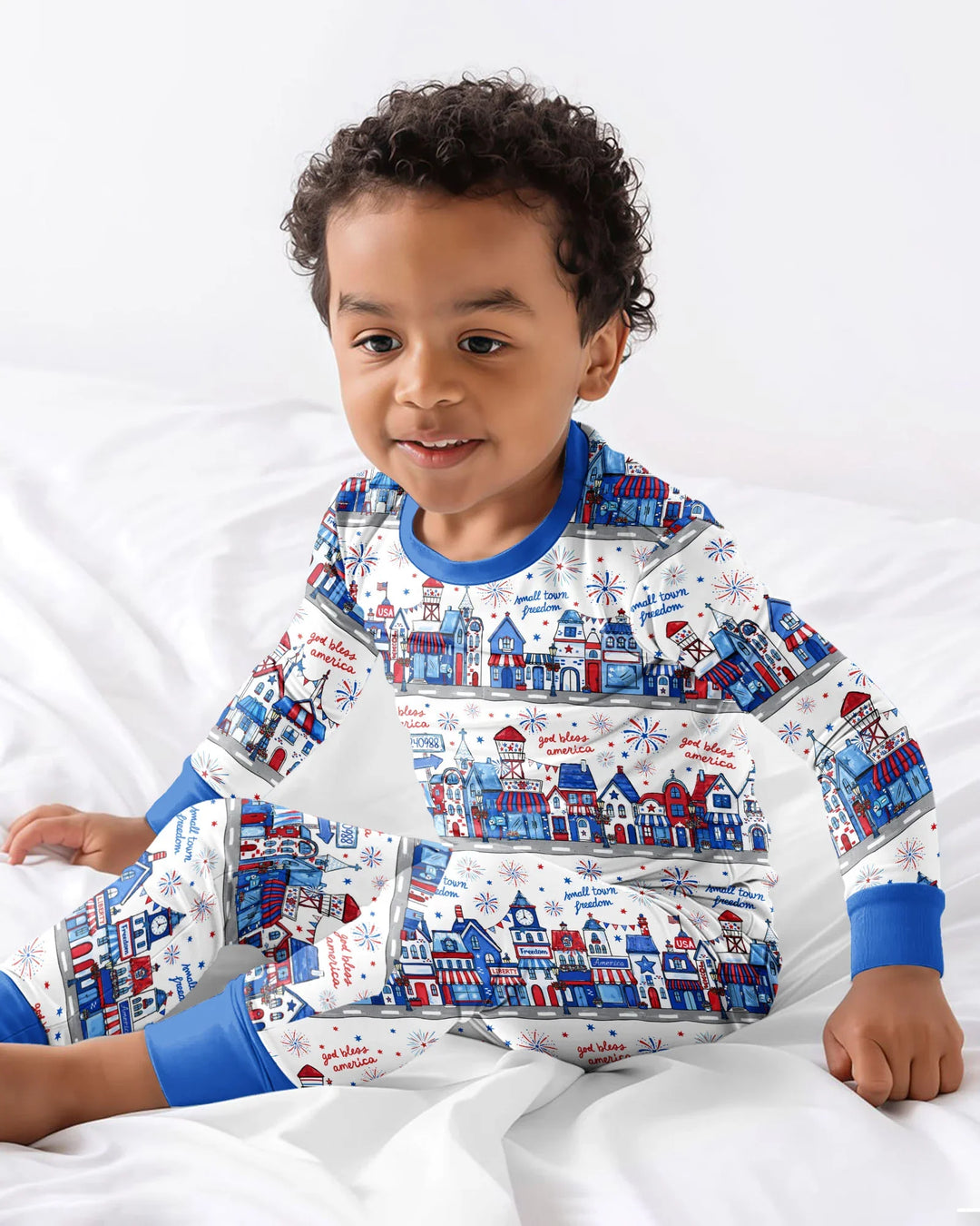 Small Town Freedom USA Bamboo Two Piece Long Sleeve Pajama Set