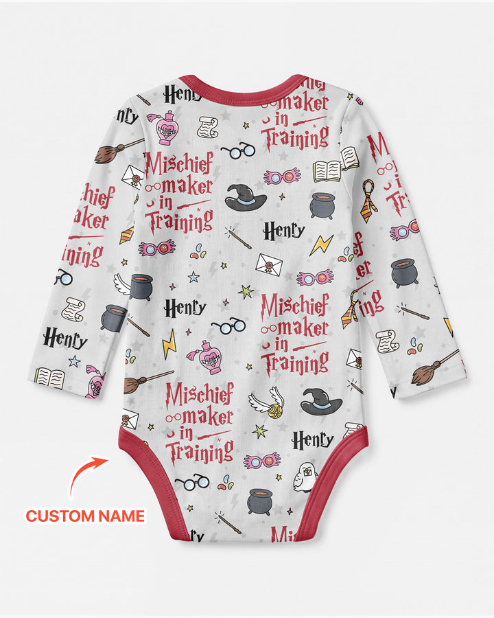 Custom Name Mischief Maker In Training Bamboo Bodysuit