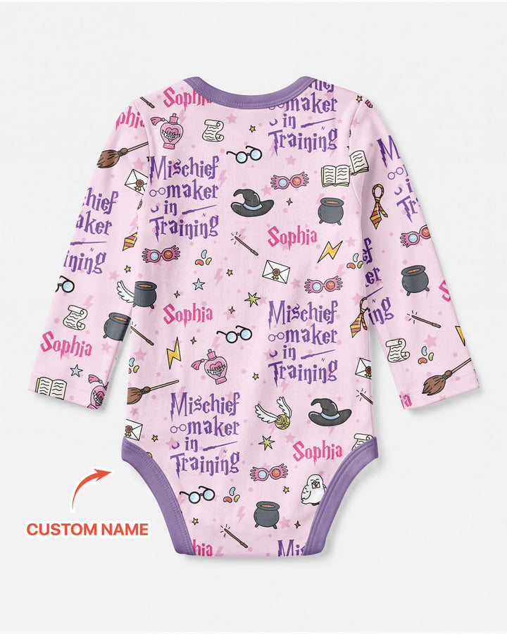 Custom Name Mischief Maker In Training Bamboo Bodysuit
