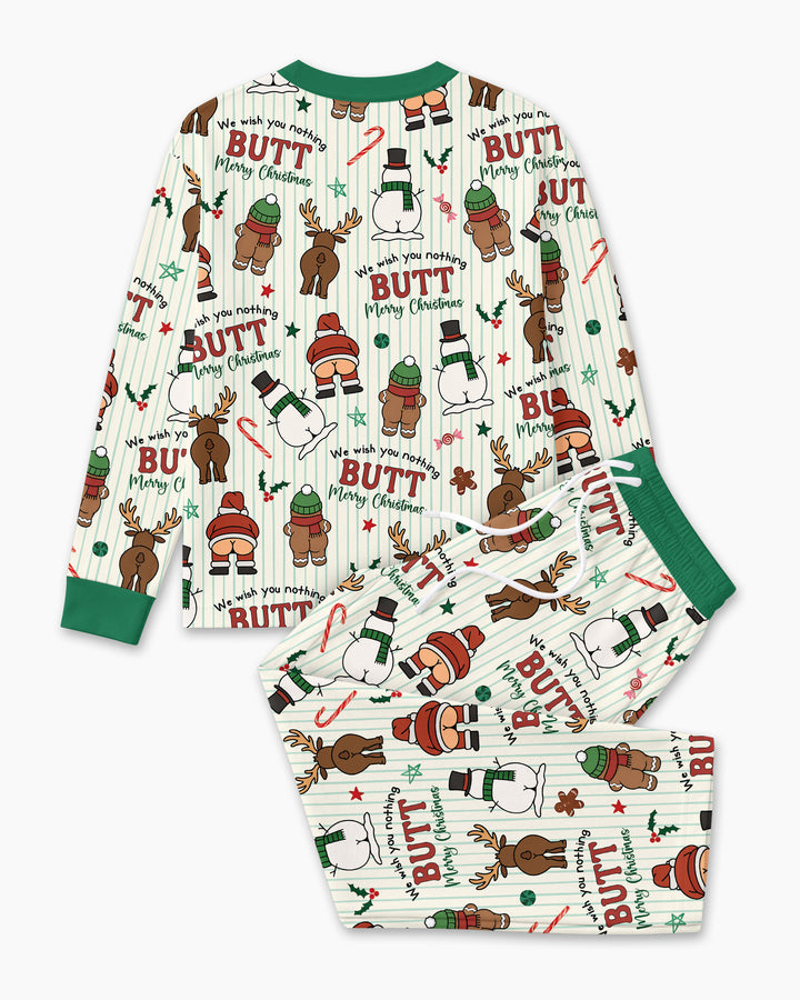 We Wish You Nothing Butt Merry Bamboo Men's Pajama Set
