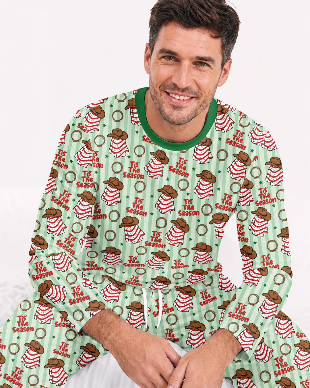 Western Christmas Tis the Season Bamboo Men's Pajama Set