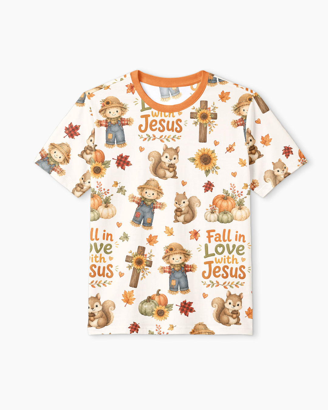 Fall For Jesus Bamboo Men Short Sleeve Short Pajama Set