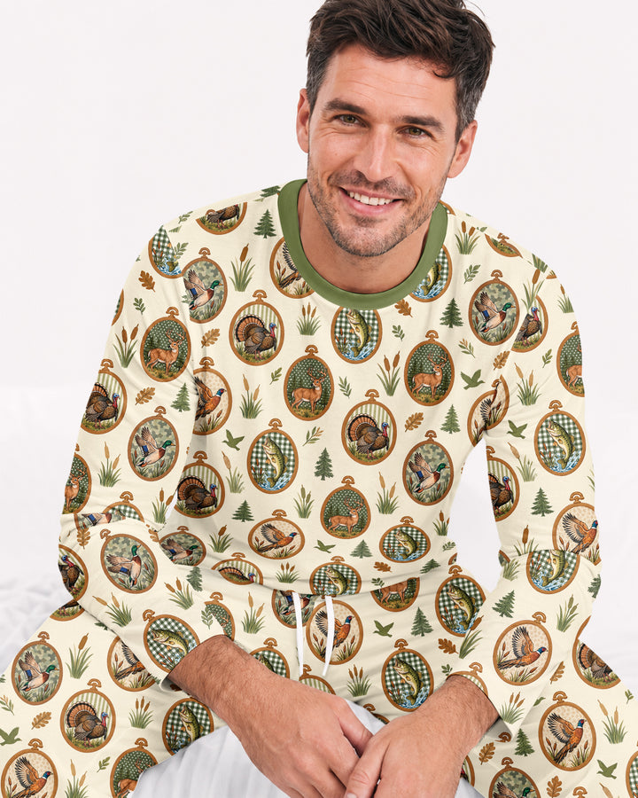 Hunting Season Family Matching Bamboo Men's Pajama Set