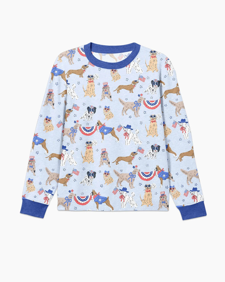 Patriotic Pups Family Matching Bamboo Men's Pajama Set