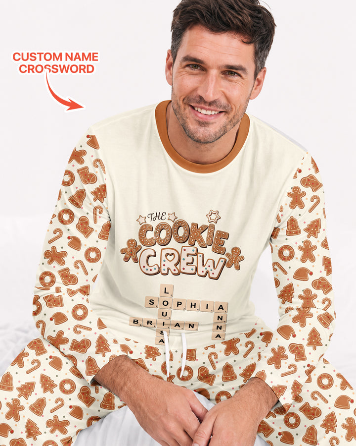 Custom Crossword Cookie Crew Bamboo Men's Pajama Set