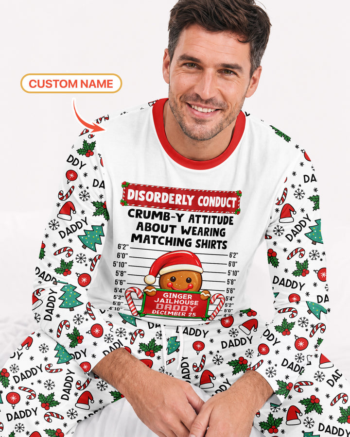 Funny Christmas Family Matching Bamboo Men's Pajama Set