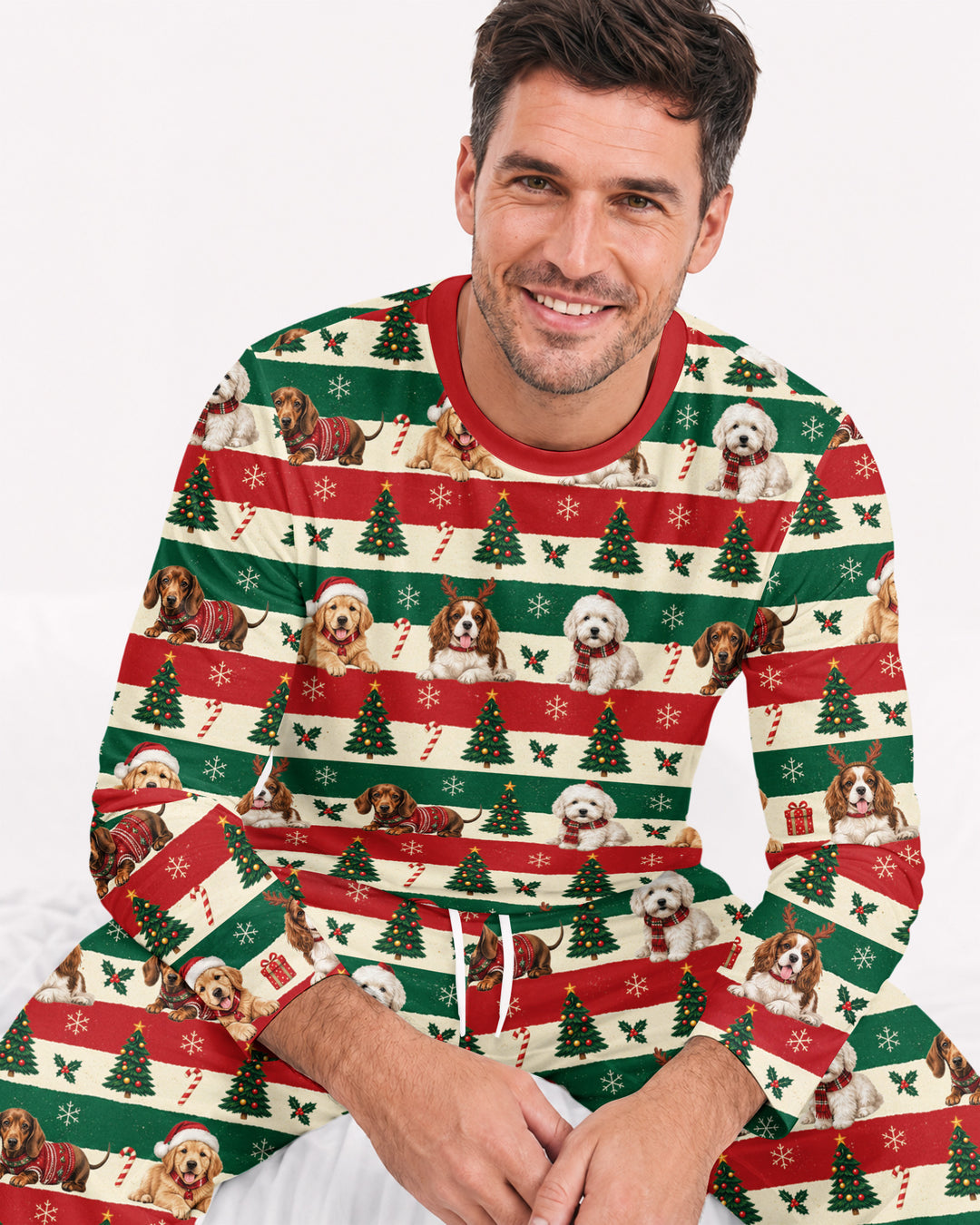 Dog Lover Christmas Bamboo Men's Pajama Set