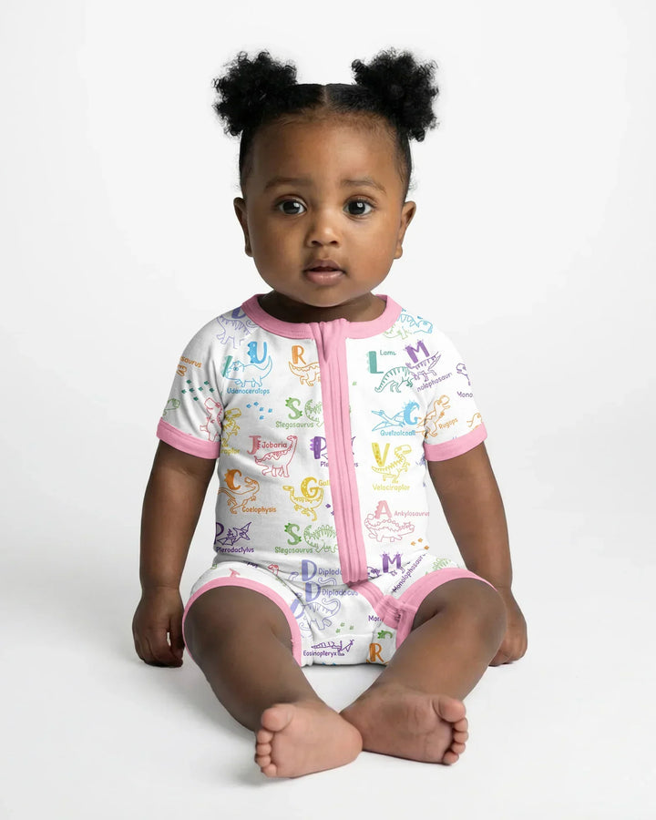 Dino Alphabet ABC Bamboo Shorty Zippy