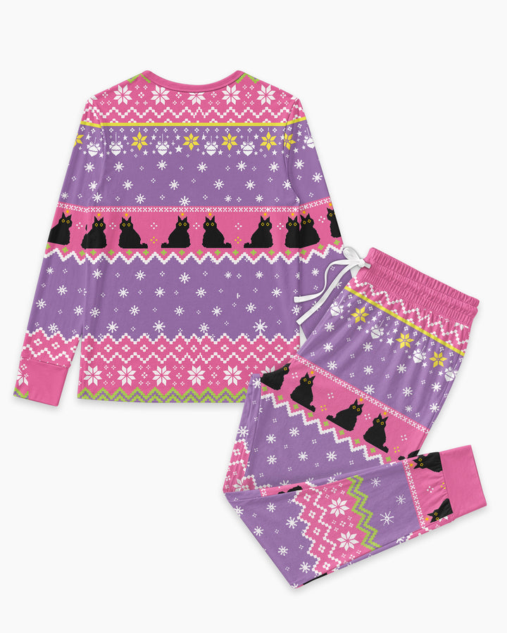 Meowy Christmas Bamboo Women Pajama Set
