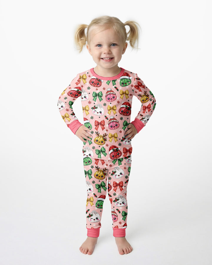 You're A Christmas Dumpling Bamboo Two Piece Long Sleeve Pajama Set
