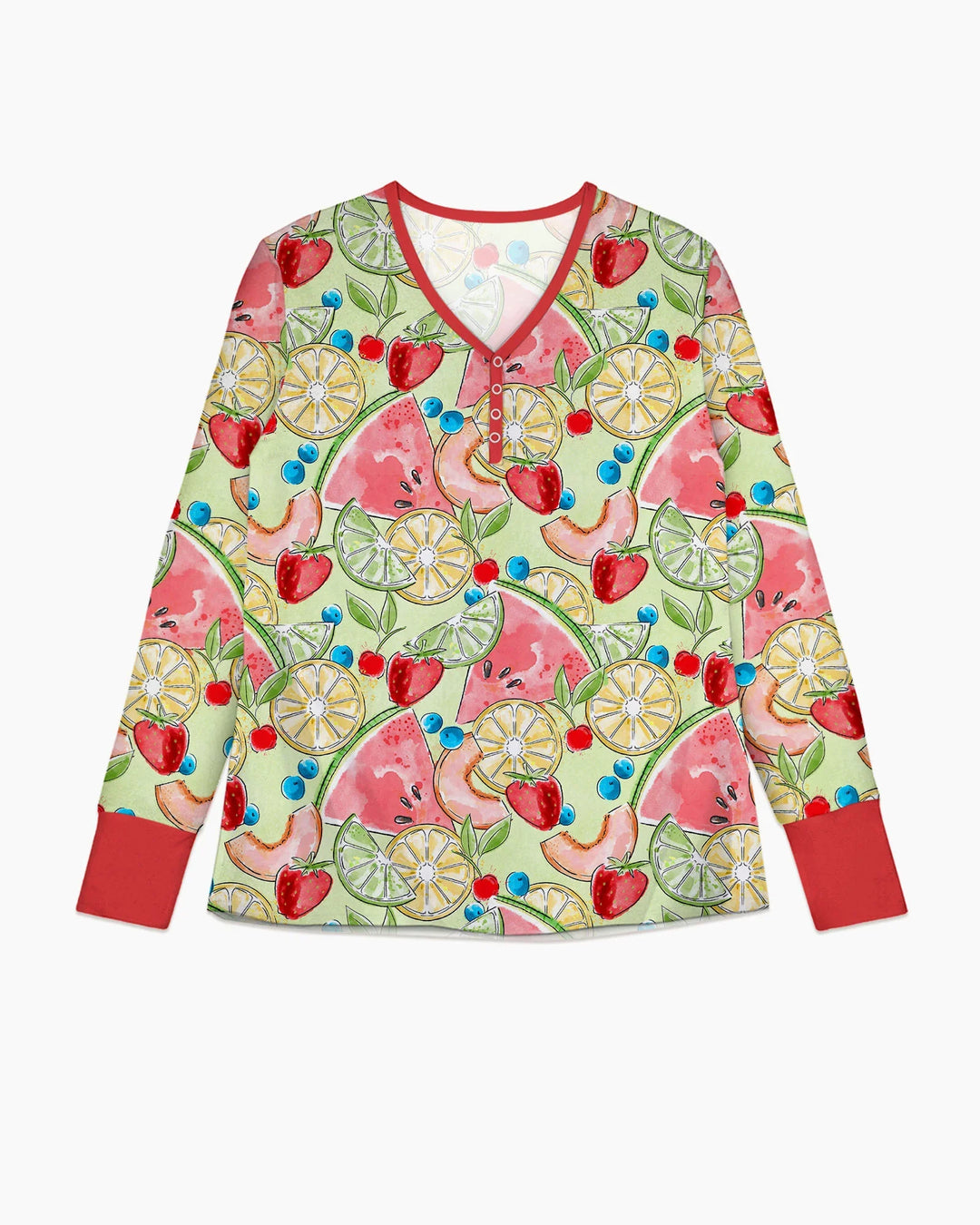 Sweet Summer Fruits Family Matching Bamboo Women Pajama Set