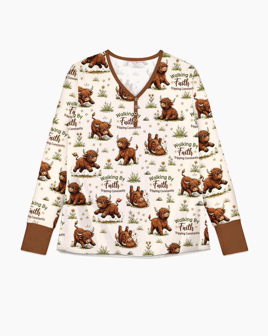 Walking By Faith Tripping Constantly Bamboo Women Pajama Set