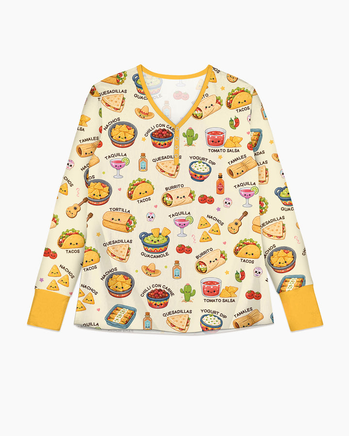 Kawaii Mexican Food Bamboo Women Pajama Set