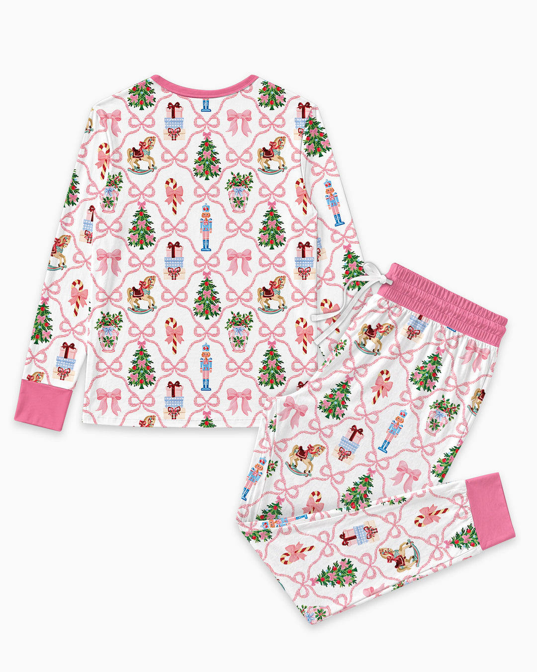 Nutcracker and Snow Globe It's Most Wonderful Time of The Year Bamboo Women Pajama Set