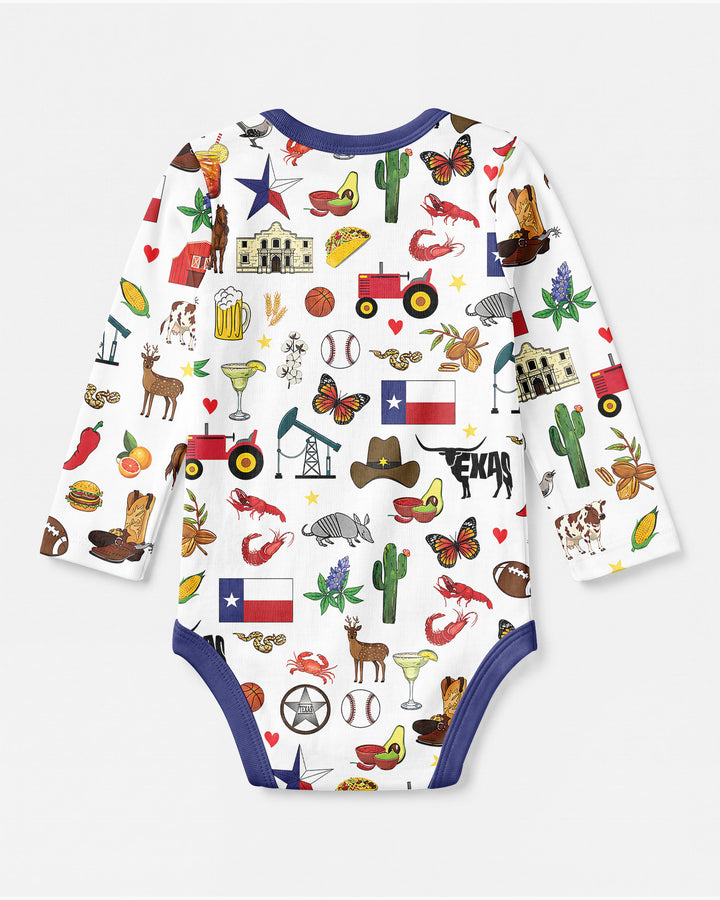 Texas Map  Bamboo Bodysuit