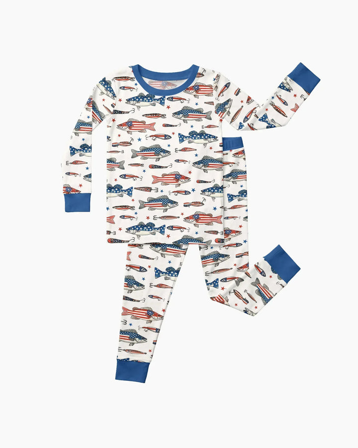 Hooked On Freedom Bamboo Two Piece Long Sleeve Pajama Set